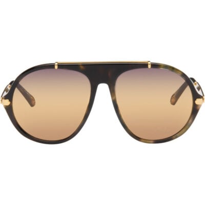 Chloé Tortoiseshell Aviator Sunglasses