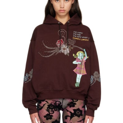 Chopova Lowena Brown Feelings Awe Hoodie