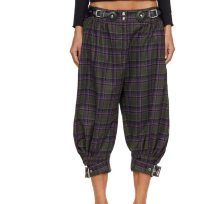 Chopova Lowena Gray & Purple Plus Fours Knickerbocker Trousers