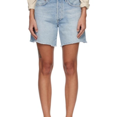 Citizens Of Humanity Blue Marlow Long Vintage Denim Shorts