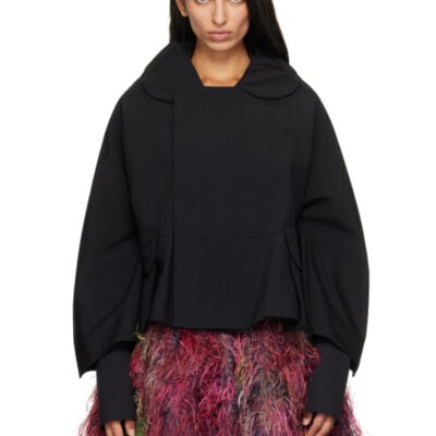 Comme Des Garcons Comme Des Garcons Black Wool Tropical Jacket