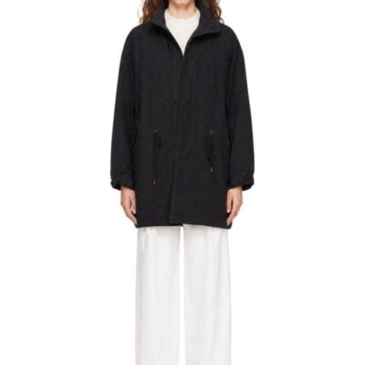 Coor Black Garment Dyed Fishtail Parka