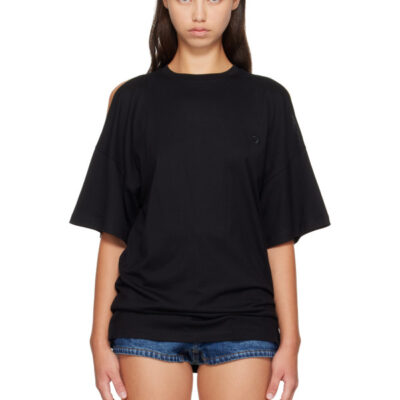 Coperni Black Open Shoulder T-shirt