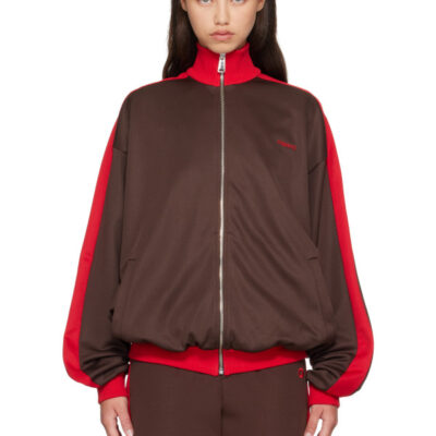 Coperni Brown Oversized Track Jacket