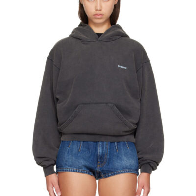 Coperni Gray Washed Horn Hoodie