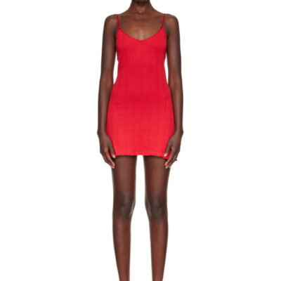 Cou Cou Red 'The Cami Slip' Minidress