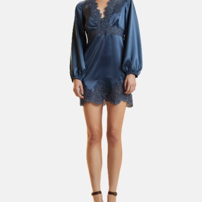 Cynthia Rowley Satin Lace Mini Dress