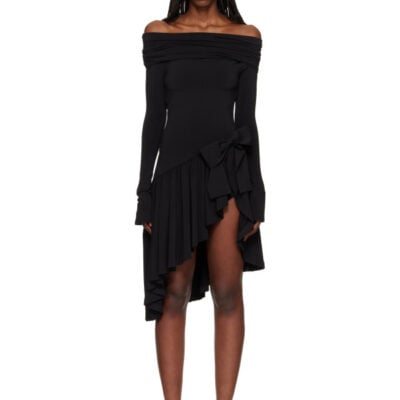 Danielle Guizio Black Lola Minidress