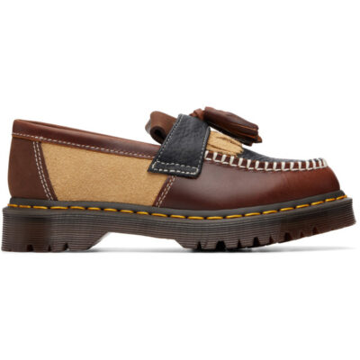 Dr Martens Brown & Beige Adrian PWRK Tassel Loafers