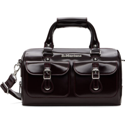 Dr Martens Burgundy Top Handle Rub Off Leather Bag