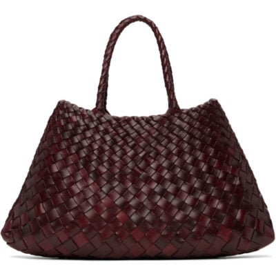 Dragon Diffusion Burgundy Santa Croce Small Tote