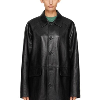Dunst Black Lily Alter-Leather Half Jacket