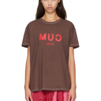 Edward Cuming Brown Short Sleeve 'Cum' T-shirt