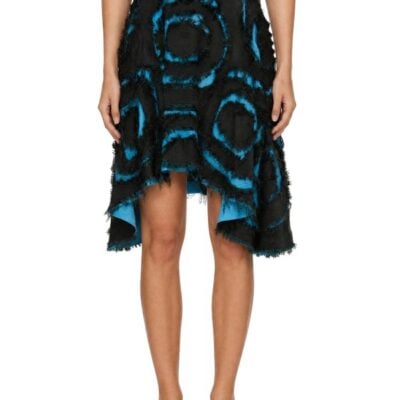 Edward Cuming Green & Blue 'Scratch The Itch' Midi Skirt