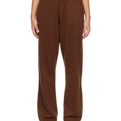 Entire Studios Brown Knit Cashmere Lounge Pants