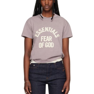 Fear of God ESSENTIALS Purple Campus Classic Short Sleeve T-shirt