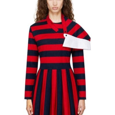 Fidan Novruzova Red & Navy Noemie Polo Minidress