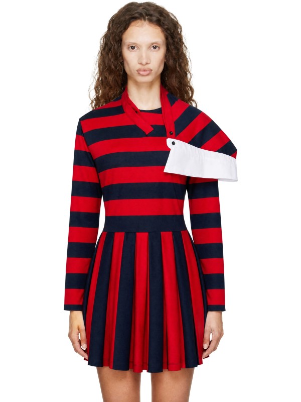 Fidan Novruzova Red & Navy Noemie Polo Minidress
