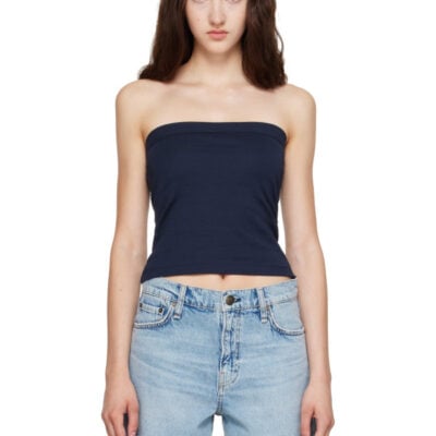 FLORE FLORE Navy Bes Bandeau Tank Top