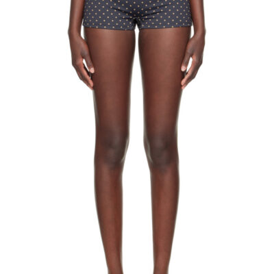 Fruity Booty Black Celine Polka Swim Shorts