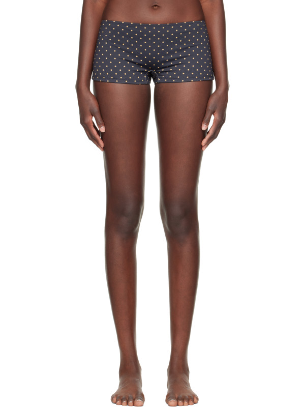 Fruity Booty Black Celine Polka Swim Shorts