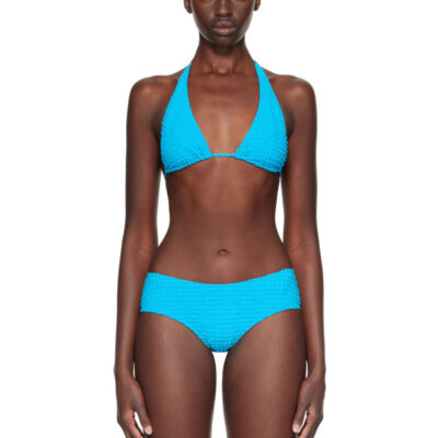 Fruity Booty Blue Halter Bikini Top