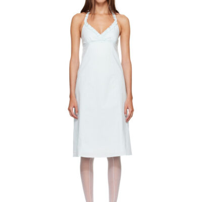 Fruity Booty Blue Sky Halter Midi Dress