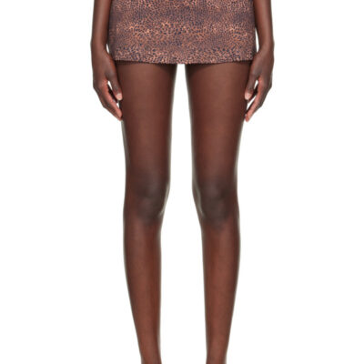 Fruity Booty Brown Shania Swim Bloomer Miniskirt
