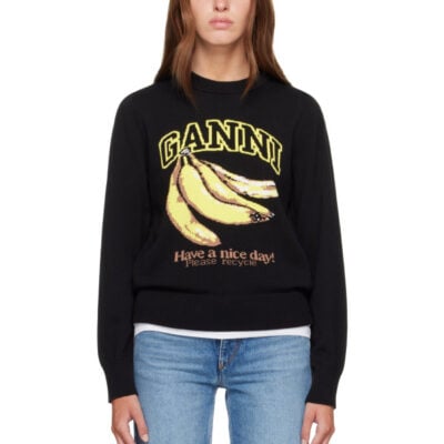Ganni Black Banana Sweater