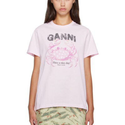 Ganni Pink Crab T-shirt