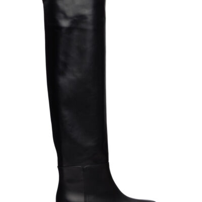 Gianvito Rossi Black Vitello Glove Tall Boots