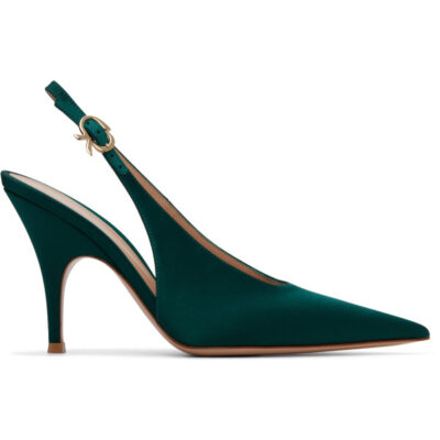 Gianvito Rossi Green Sofia Sling Heels
