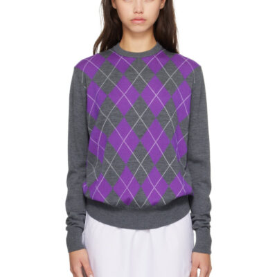 Gimaguas Gray & Purple Angel Sweater