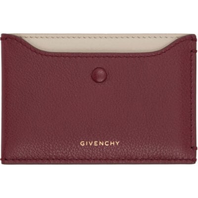 Givenchy Burgundy Calfskin Card Holder