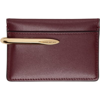 Givenchy Burgundy Pinch Card Holder