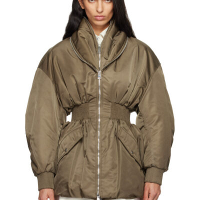 Givenchy Khaki Hourglass Bomber Jacket