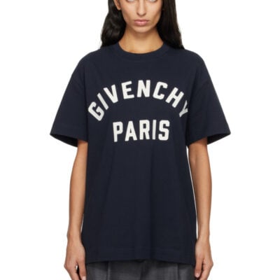 Givenchy Navy 'Givenchy Paris' Boxy Fit T-shirt