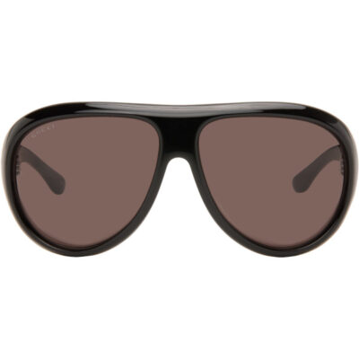 Gucci Black Pilot Frame Sunglasses