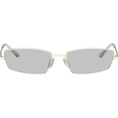 Gucci Silver Rectangular Frame Sunglasses