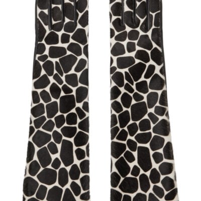 Handsome Stockholm Black & White Essentials Long Mosaic Gloves