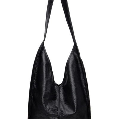 Hereu Black Calella Crossbody Tumbled Bag