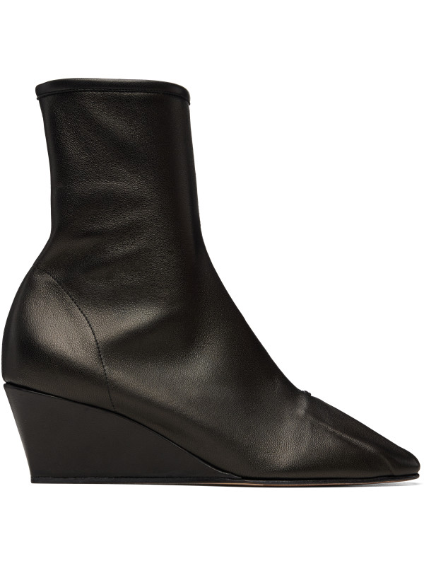 Hereu Black Resso Wedge Ankle Boots
