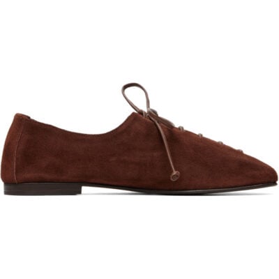 Hereu Brown Plegada Suede Oxfords