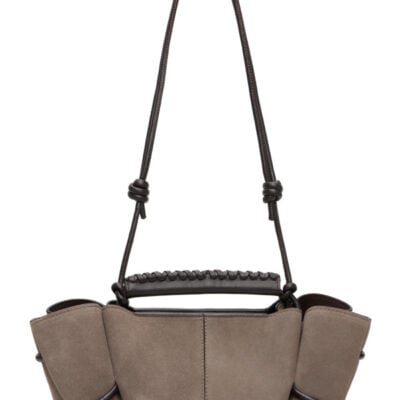 Hereu Gray Arta Mini Suede Bag