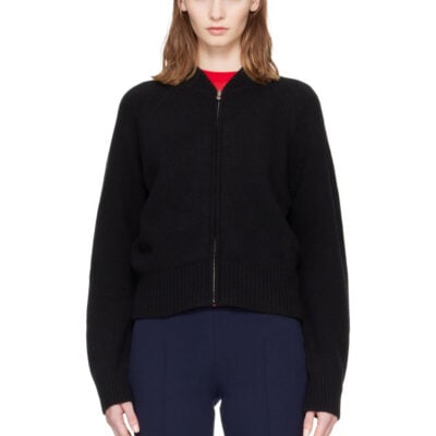 High Sport Black Velma Zip Up Sweater