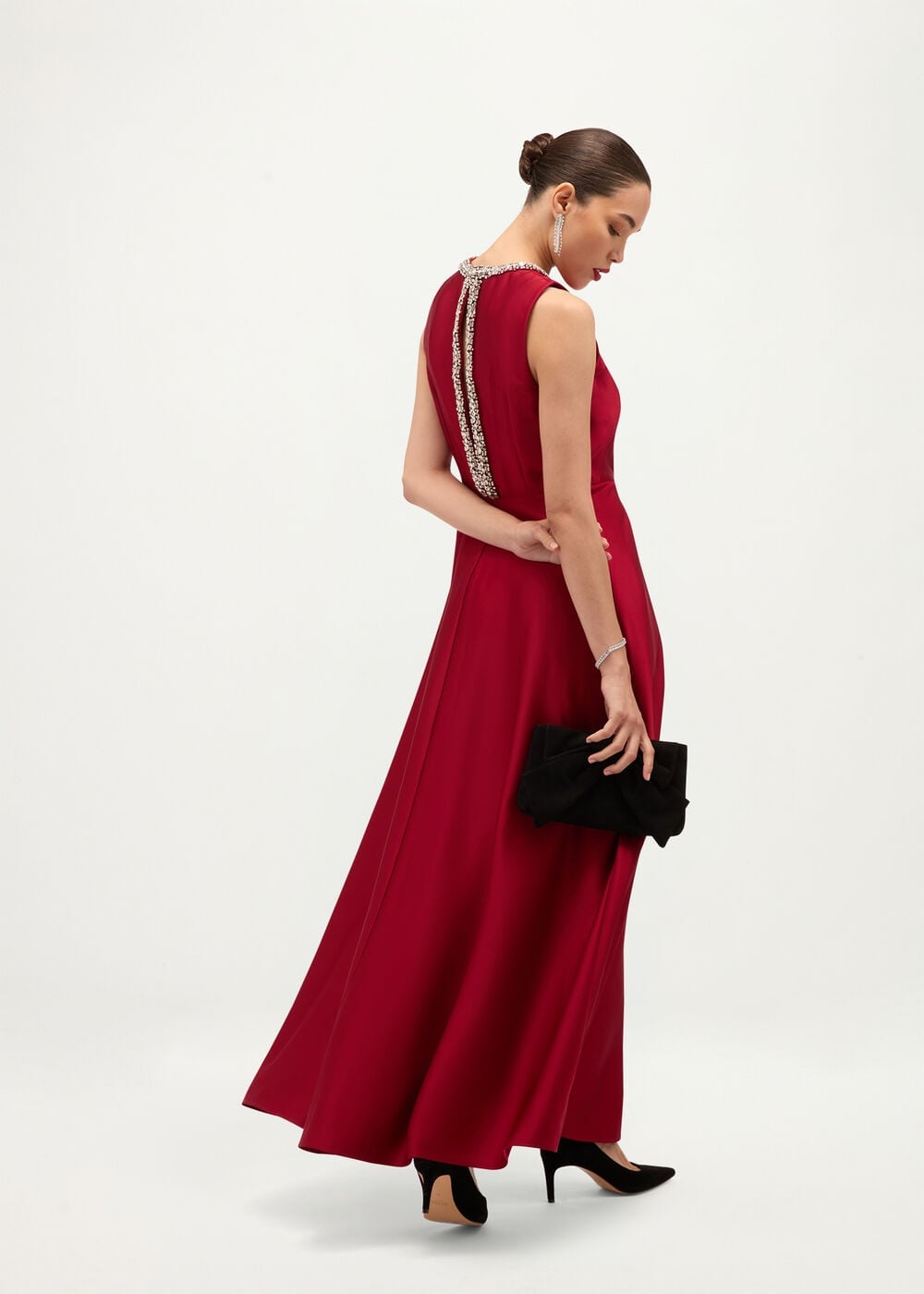 Hobbs Anne Satin Maxi Dress