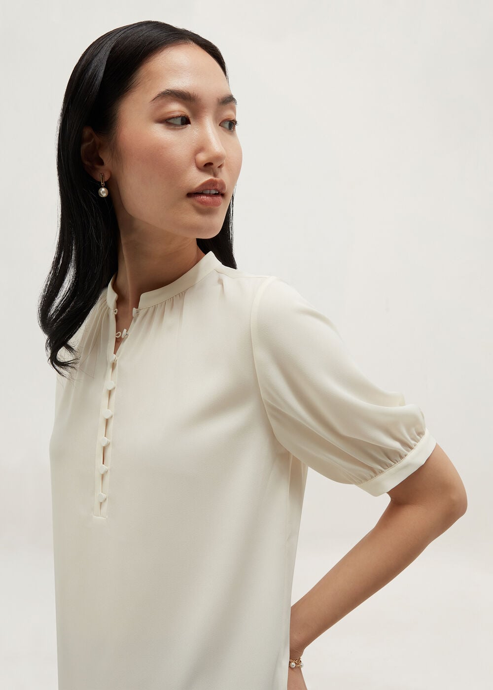 Hobbs Butter Cream Azalea Blouse