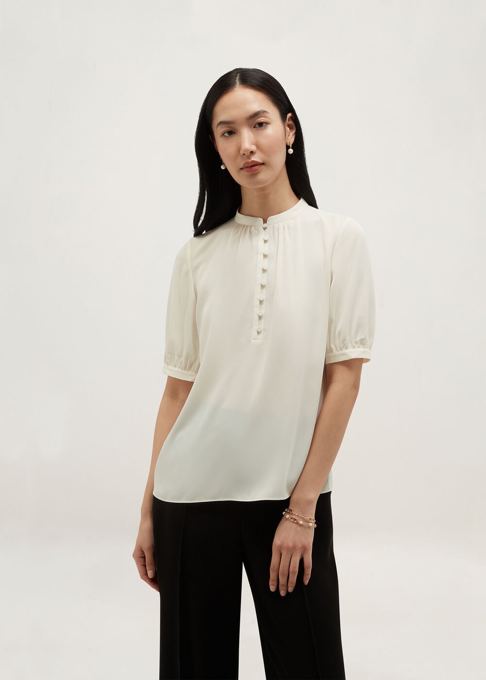 Hobbs Butter Cream Azalea Blouse