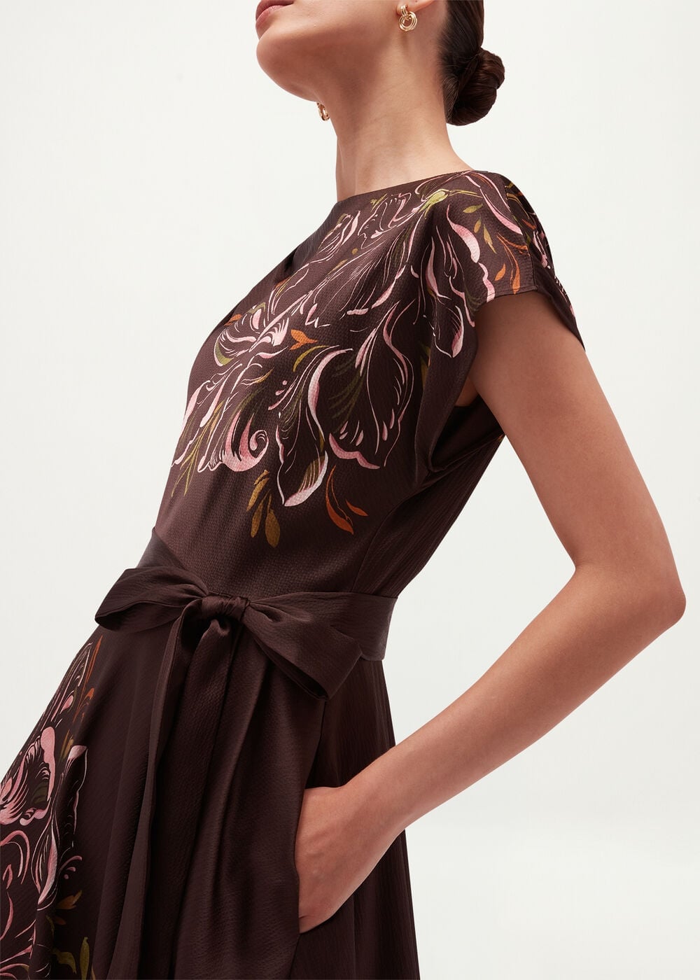 Hobbs Latimer Satin Dress