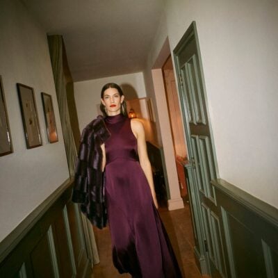 Hobbs Marilyn Textured Satin Dress
